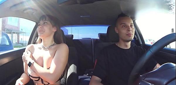 FAKE TAXI WITH A GIRL FROM EXCORT